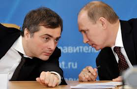 Surkov speaking with Putin