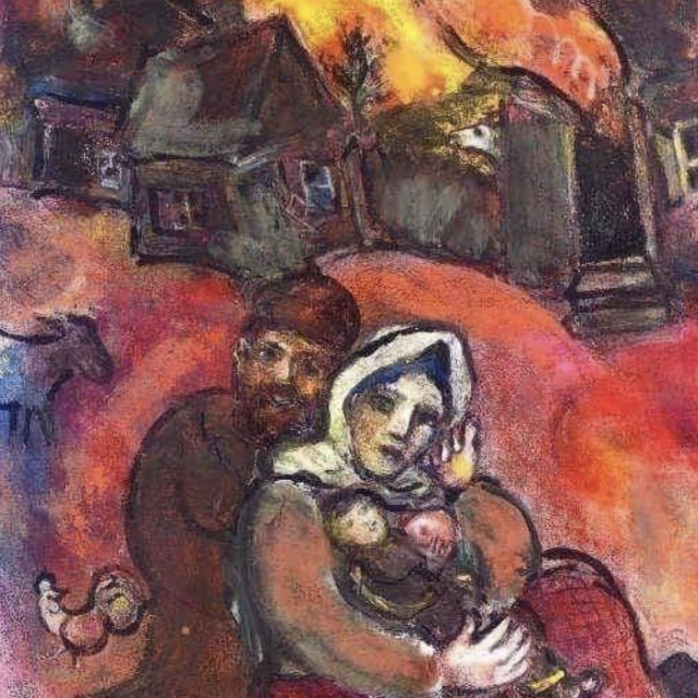 Uraiian Peasants by Marc Chagall