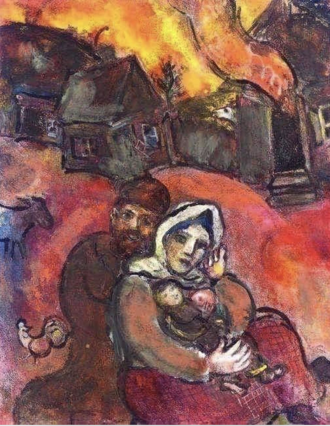 Uraiian Peasants by Marc Chagall