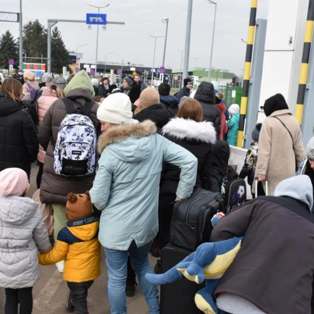 Refugees from Ukraine arriving in Poland