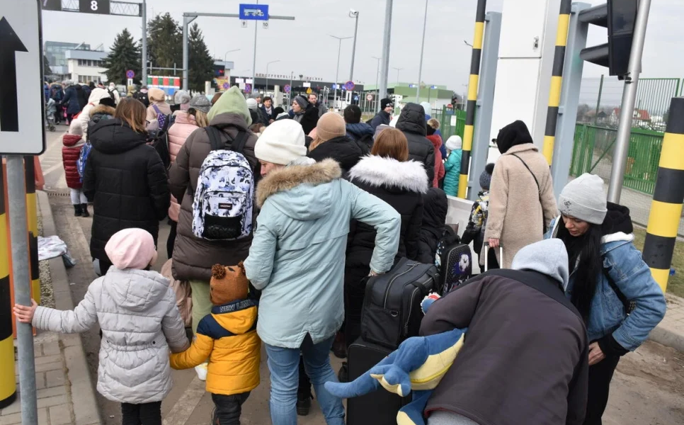 Refugees from Ukraine arriving in Poland