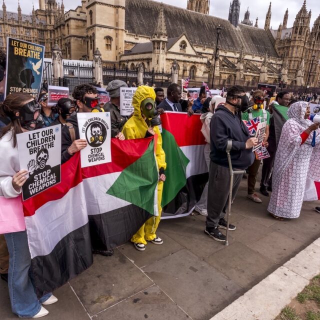 Human Rights Without Frontiers - Sudan chemical weapons protests in London